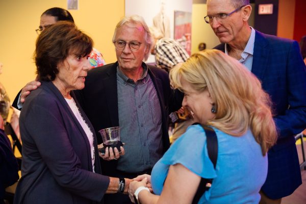 Lyn St. James
greets family